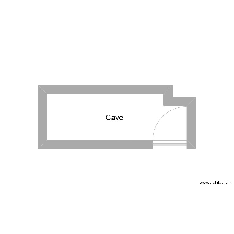 Cave mavèria. Plan de 1 pièce et 4 m2