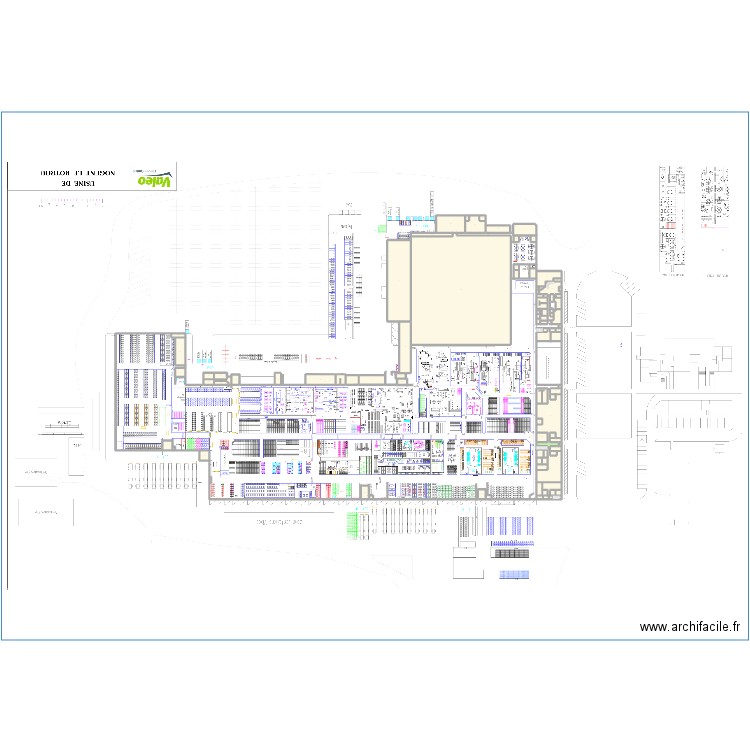 Début du plan. Plan de 92 pièces et 5529 m2