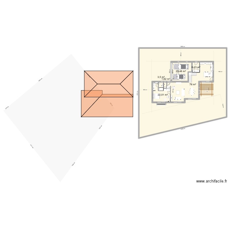 Anna et Djé v4. Plan de 8 pièces et 742 m2