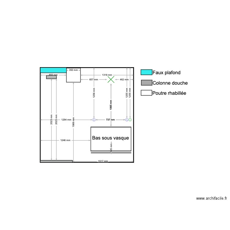 SDB A. Plan de 0 pièce et 0 m2