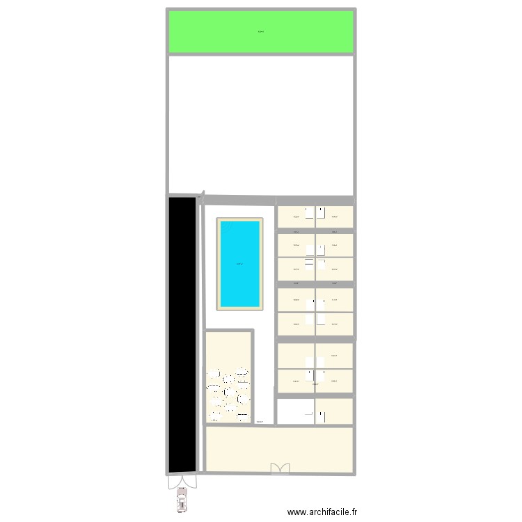 Hotel Lac Rose. Plan de 23 pièces et 524 m2