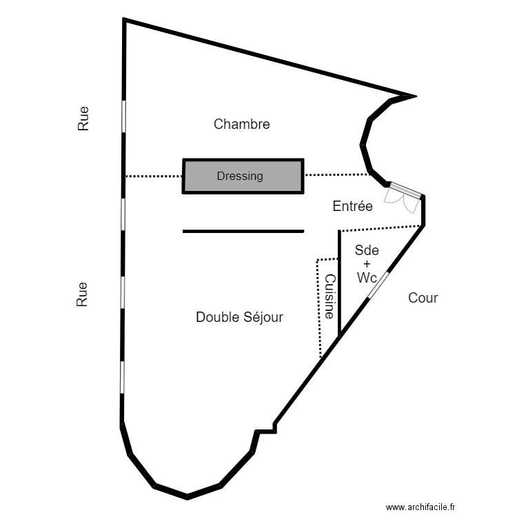 Cruzz. Plan de 2 pièces et 253 m2