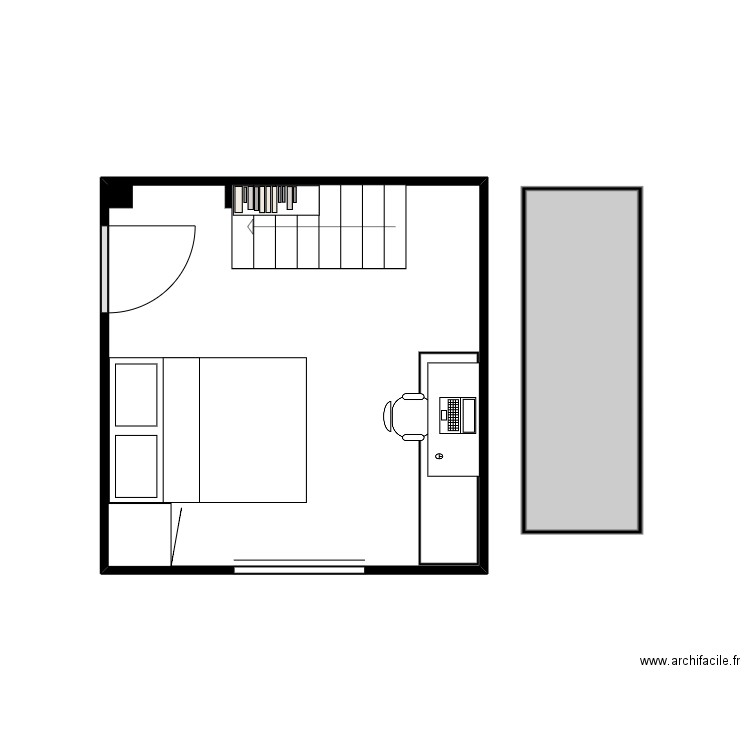 CHAMBRE ENFANT. Plan de 1 pièce et 13 m2