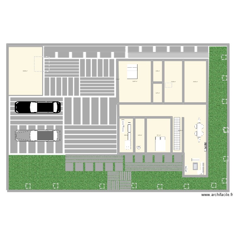 NDIO. Plan de 11 pièces et 175 m2