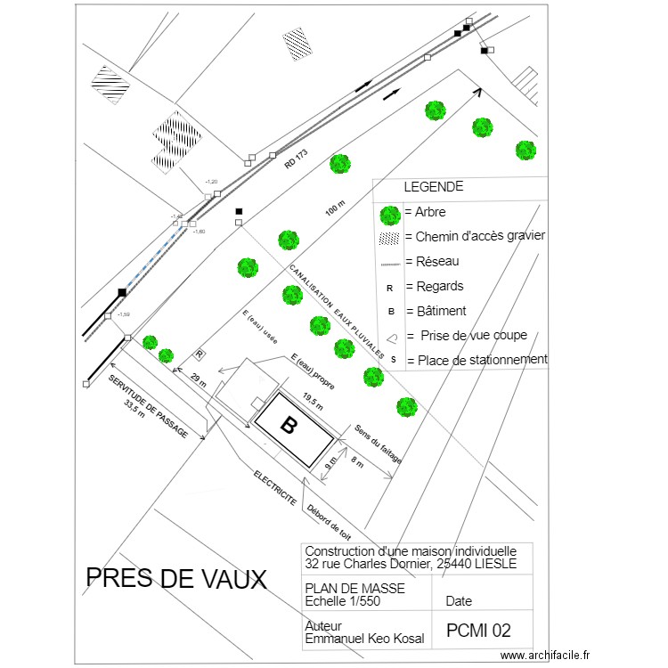 Plan de masse 2. Plan de 0 pièce et 0 m2