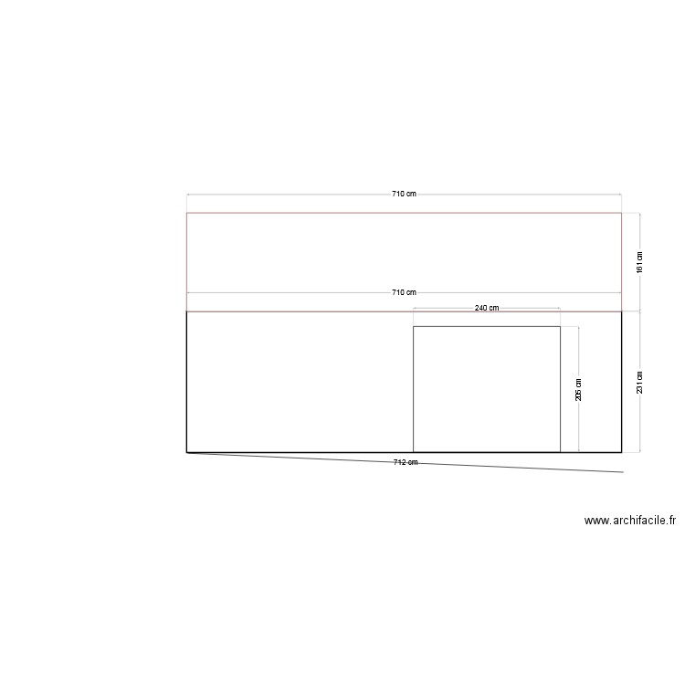 facade ouest. Plan de 0 pièce et 0 m2