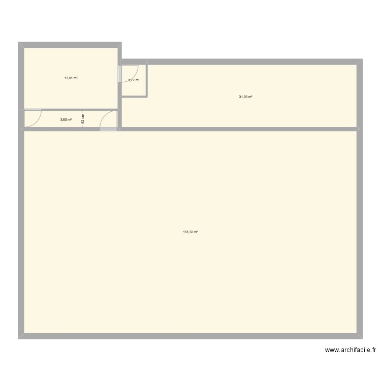 magazin grcf1. Plan de 5 pièces et 201 m2