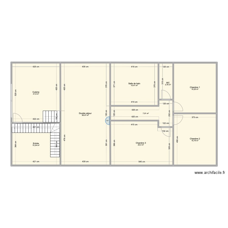 Maison mémé avec mansarde. Plan de 9 pièces et 156 m2