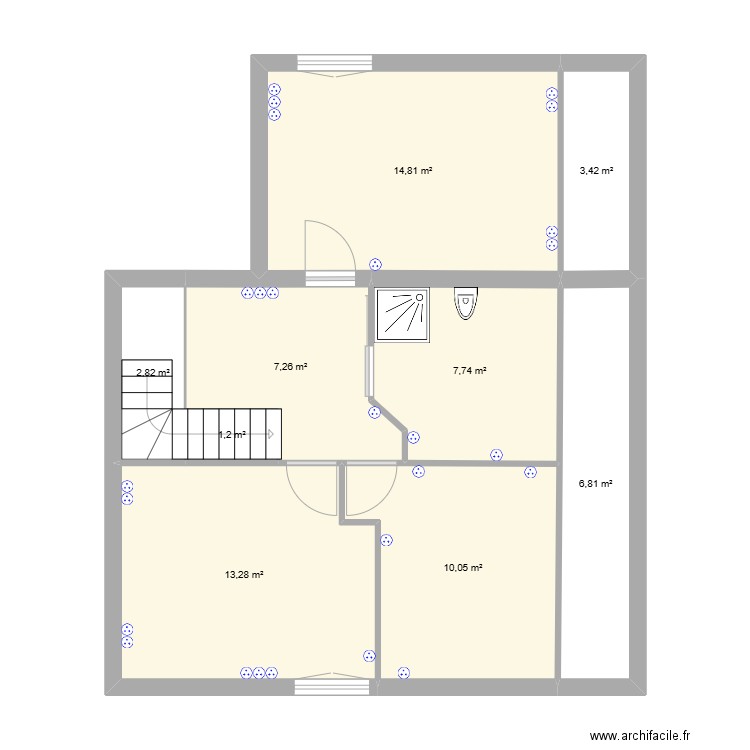 Soph&Rodo2. Plan de 9 pièces et 67 m2