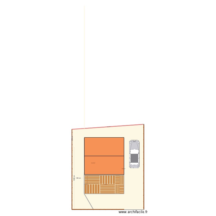 Terrain Sis fours. Plan de 5 pièces et 155 m2