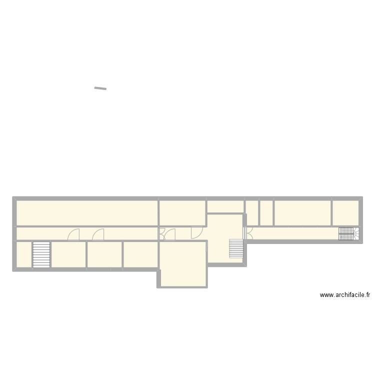 bureaux. Plan de 15 pièces et 95 m2