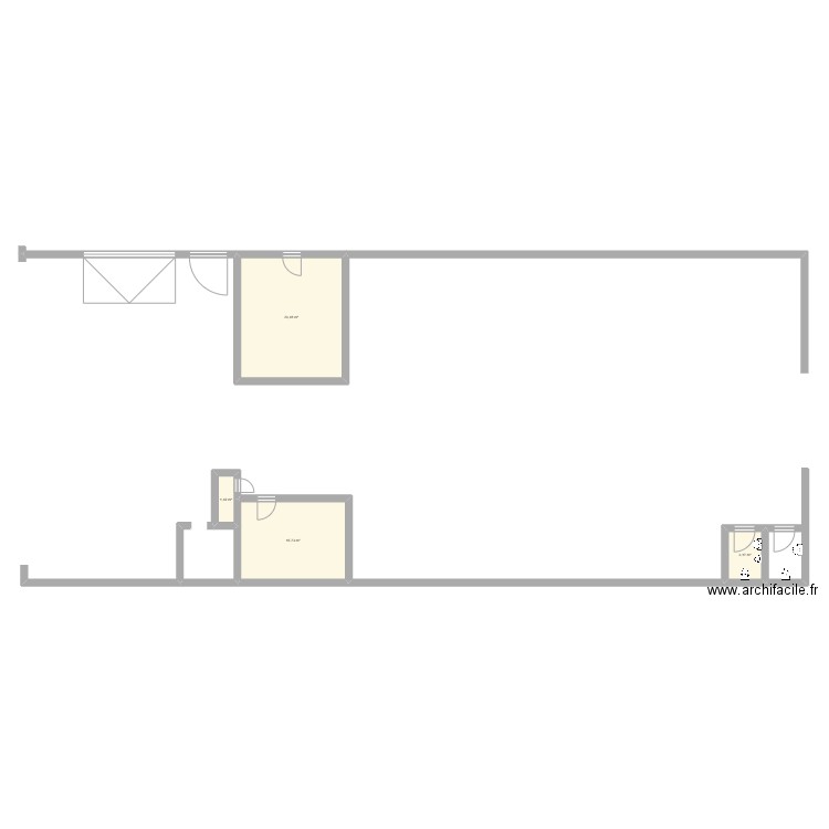 T&C BOUTIQUE. Plan de 4 pièces et 44 m2