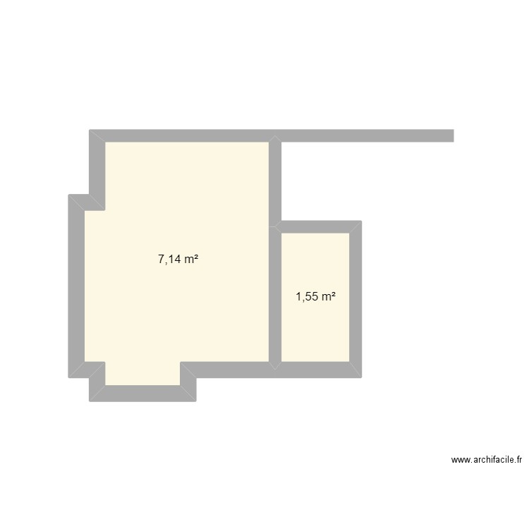 Cuisne / SDE Polygone. Plan de 2 pièces et 9 m2