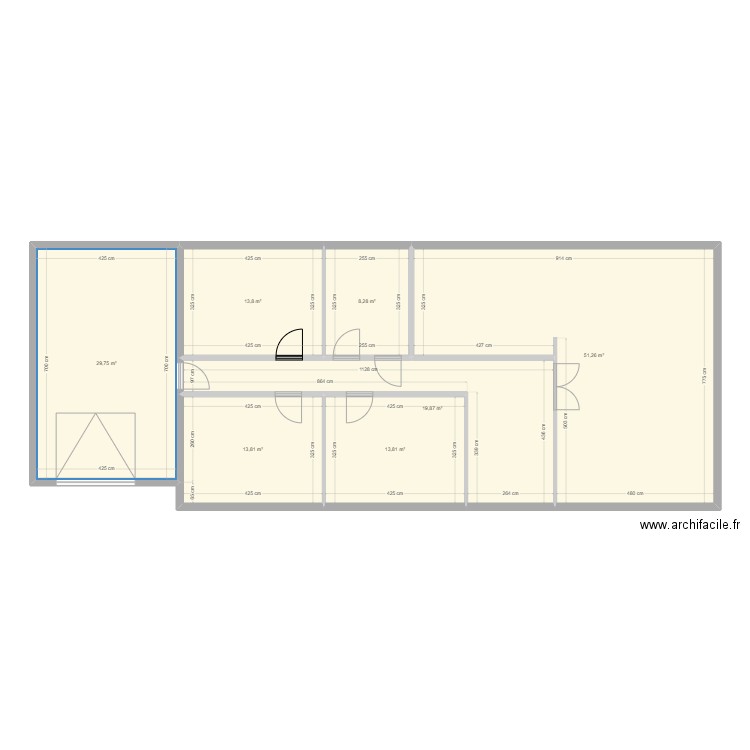 BAS-WARNETTON. Plan de 7 pièces et 151 m2