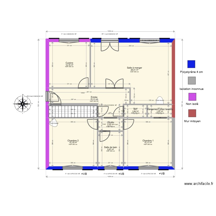 ML24017156. Plan de 19 pièces et 192 m2