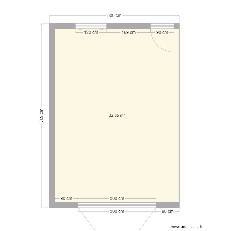 NOUVEAU GARAGE. Plan de 1 pièce et 32 m2