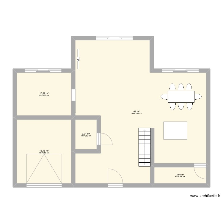 Maison. Plan de 5 pièces et 102 m2