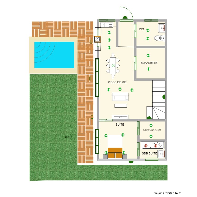 TOSSEM. Plan de 6 pièces et 33 m2