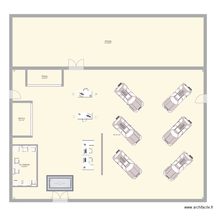 Plan Van-Flip-Life. Plan de 5 pièces et 291 m2