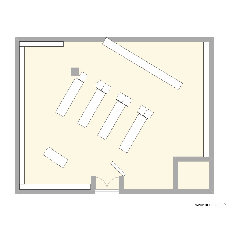 Phie de Perignac. Plan de 2 pièces et 93 m2