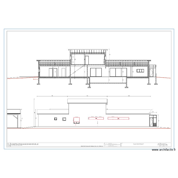 COUPE. Plan de 0 pièce et 0 m2