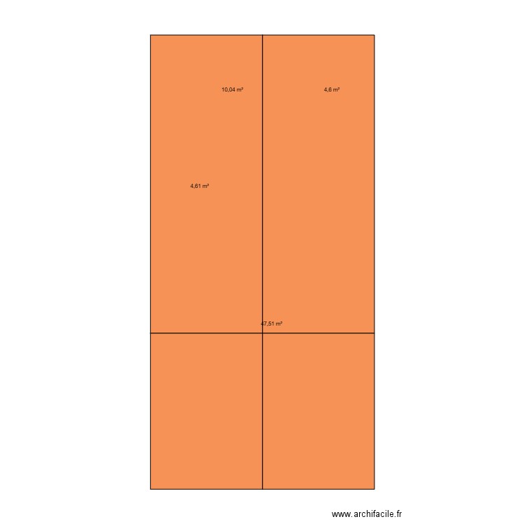 maison. Plan de 4 pièces et 67 m2