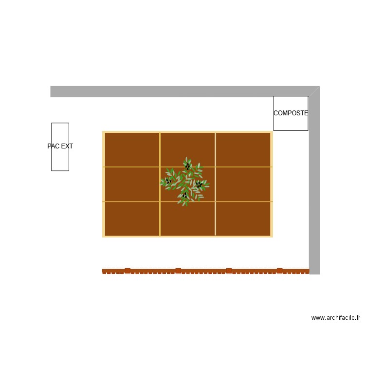 potager. Plan de 0 pièce et 0 m2