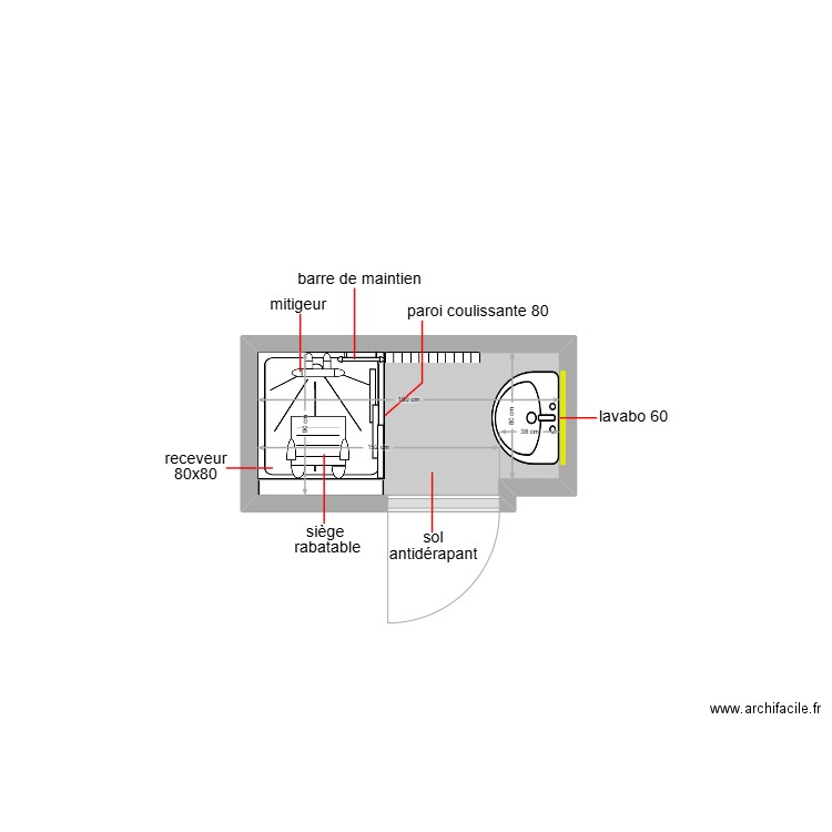 macaray. Plan de 1 pièce et 2 m2