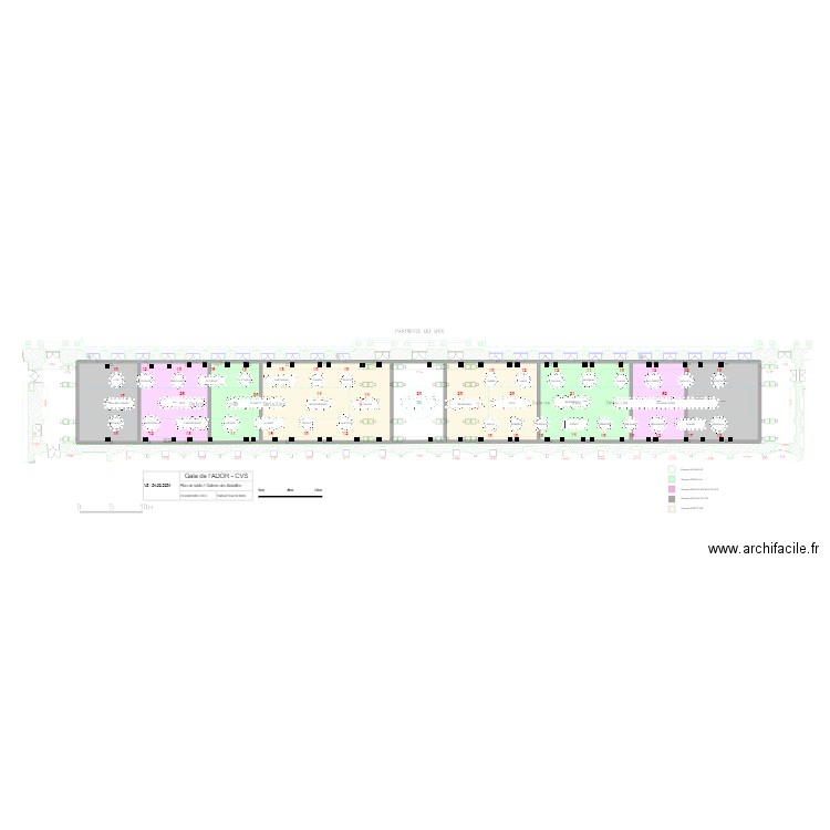 Galerie Batailles - CVS. Plan de 9 pièces et 1309 m2