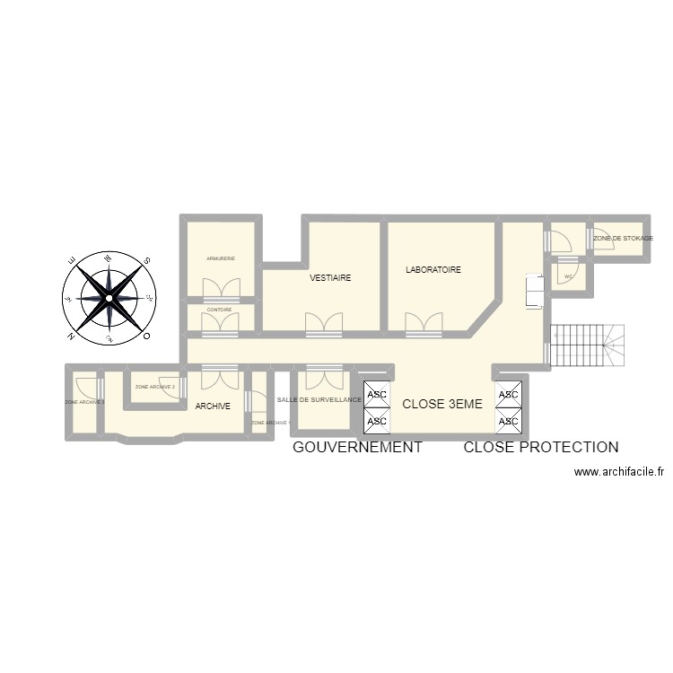 CLOSE 3 NG. Plan de 13 pièces et 105 m2