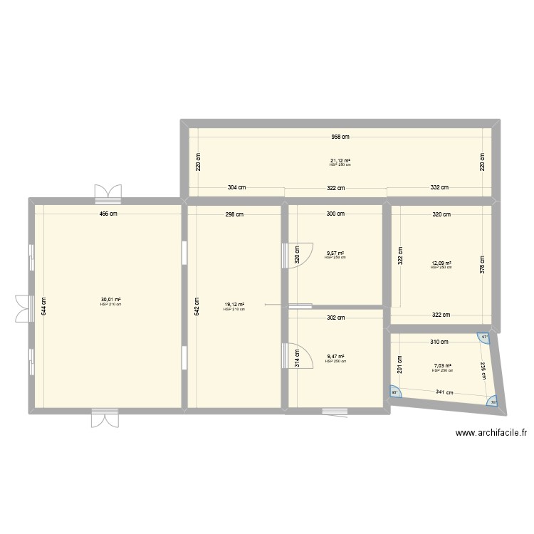 maison entiere. Plan de 7 pièces et 108 m2