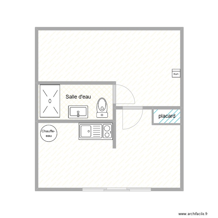 PRADINES. Plan de 4 pièces et 26 m2