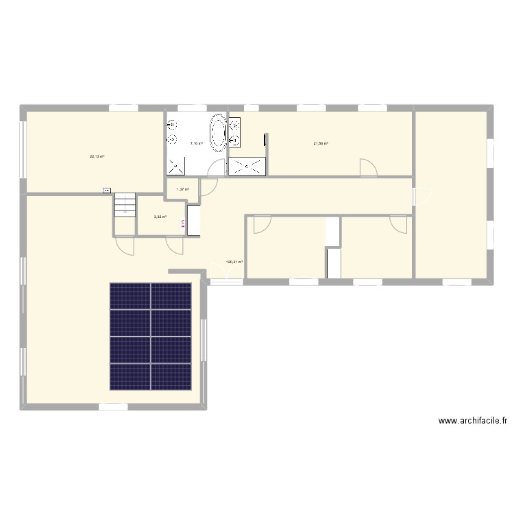 pineton. Plan de 6 pièces et 176 m2