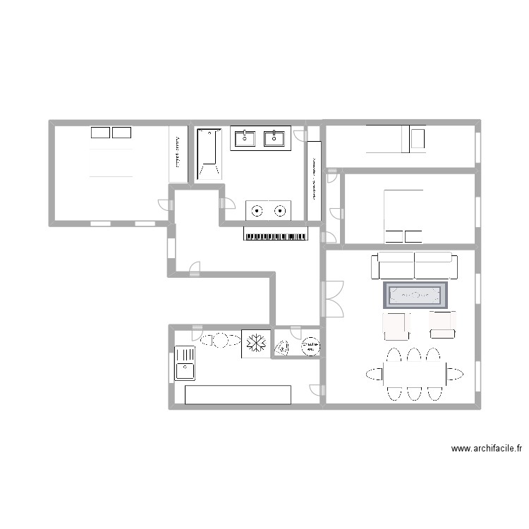 pigal origine. Plan de 9 pièces et 30 m2