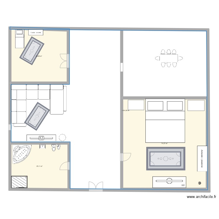 ffdhf. Plan de 4 pièces et 382 m2