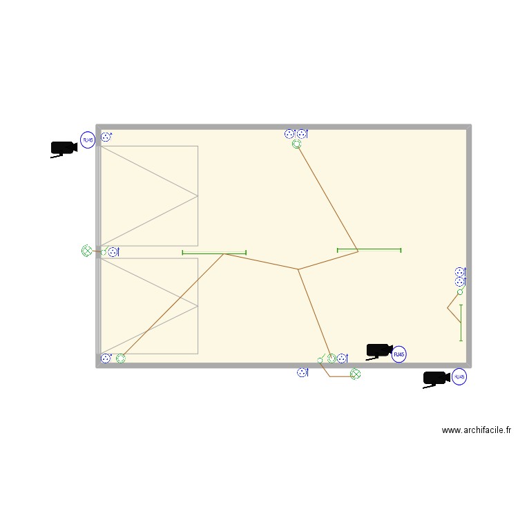 Garage 2 alar. Plan de 1 pièce et 36 m2