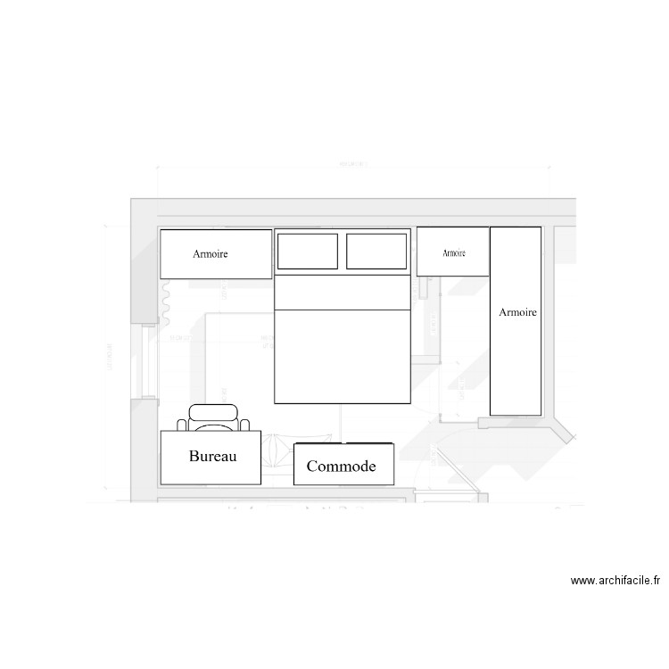 Chambre. Plan de 0 pièce et 0 m2