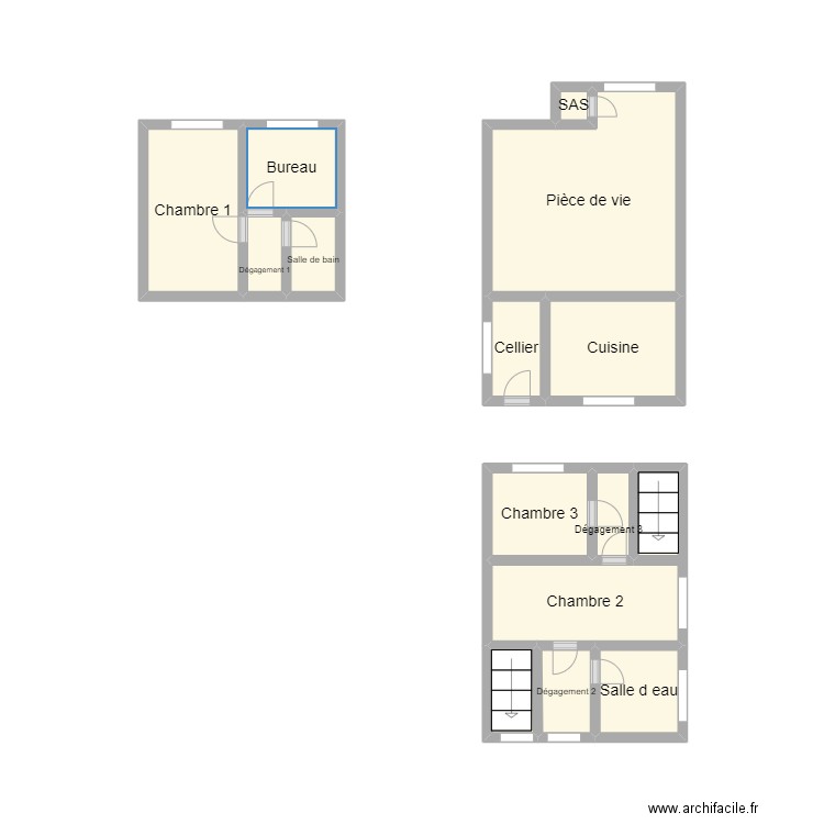 2409 MORVAN GUERRIER. Plan de 14 pièces et 16 m2