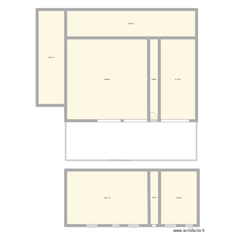 PM RDCH EXISTANT. Plan de 8 pièces et 251 m2