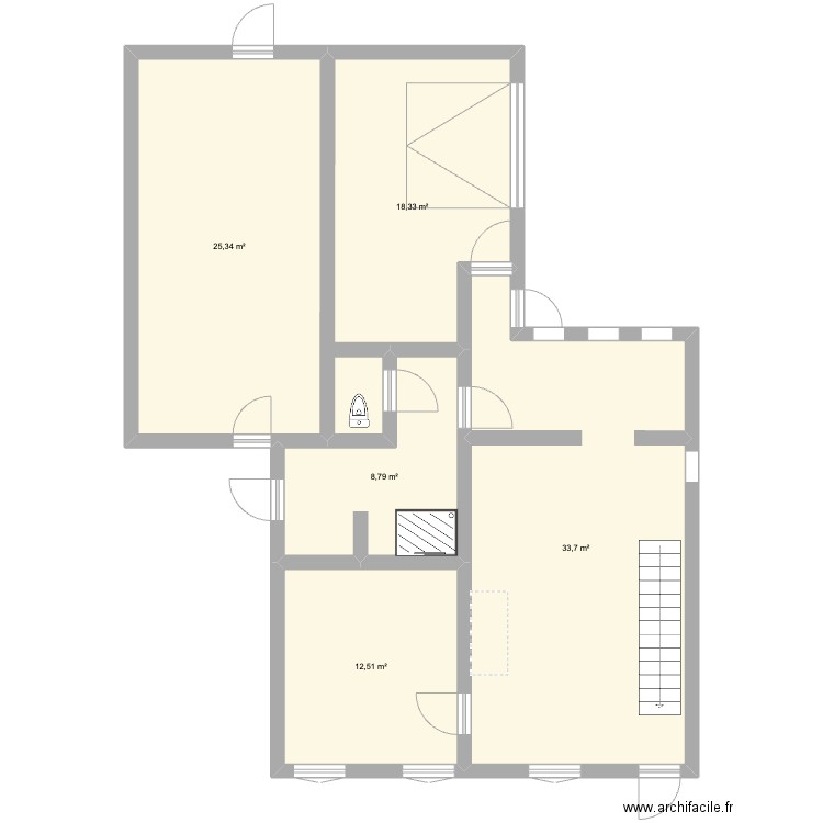 Maison Cousolre bois des halles . Plan de 5 pièces et 99 m2