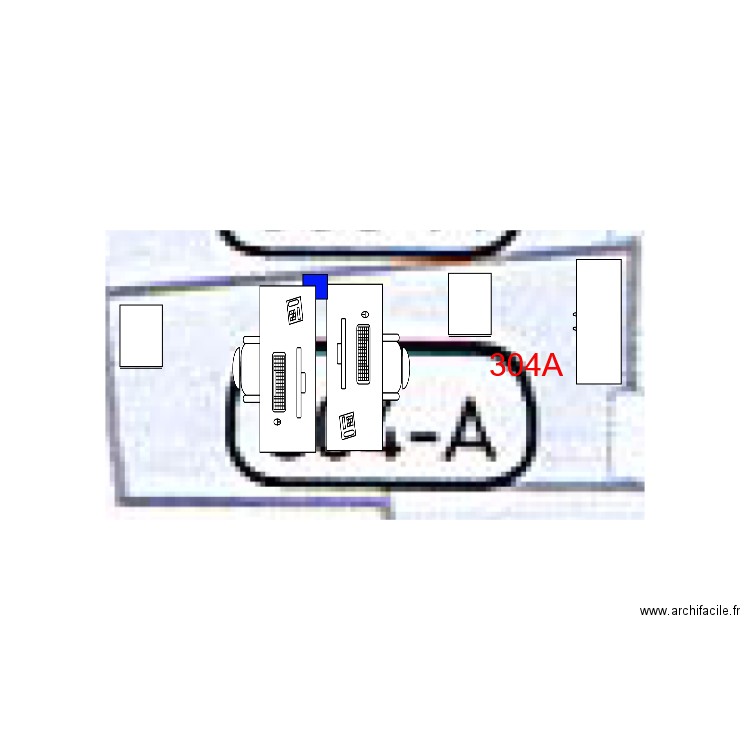 Bureau 304 2 bureaux droits. Plan de 0 pièce et 0 m2