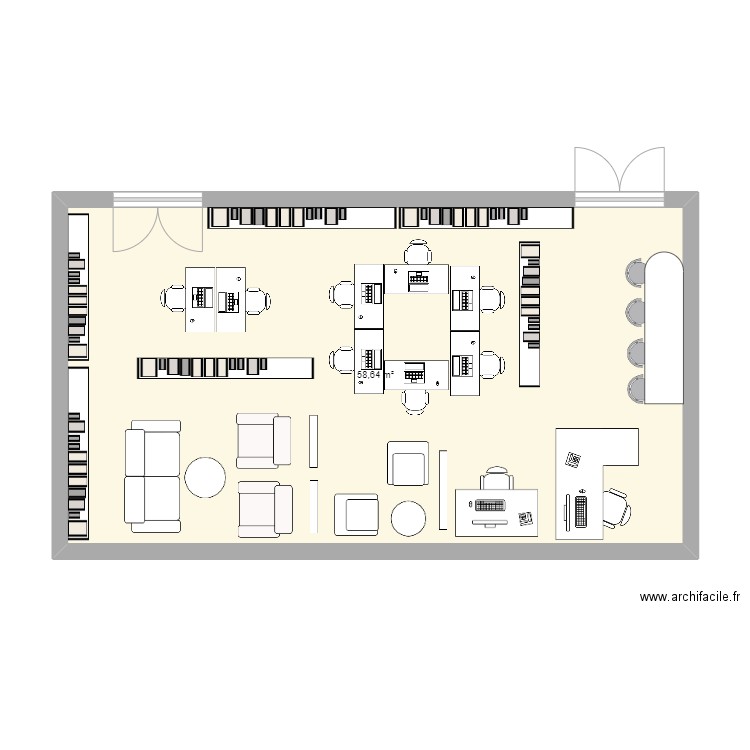 CUEJ. Plan de 1 pièce et 59 m2