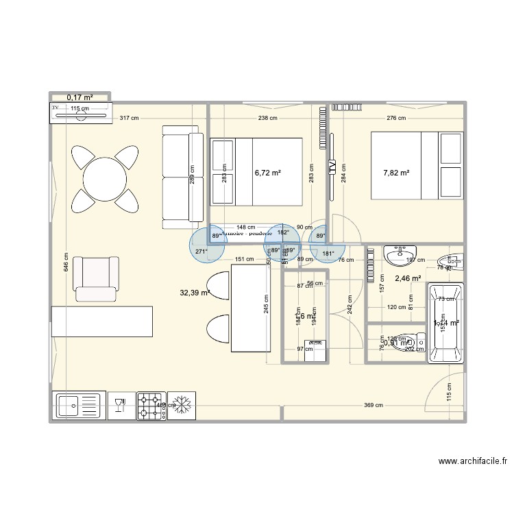 SAINT JEAN DE LUZ. Plan de 8 pièces et 53 m2