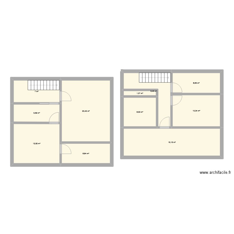 extension. Plan de 11 pièces et 103 m2