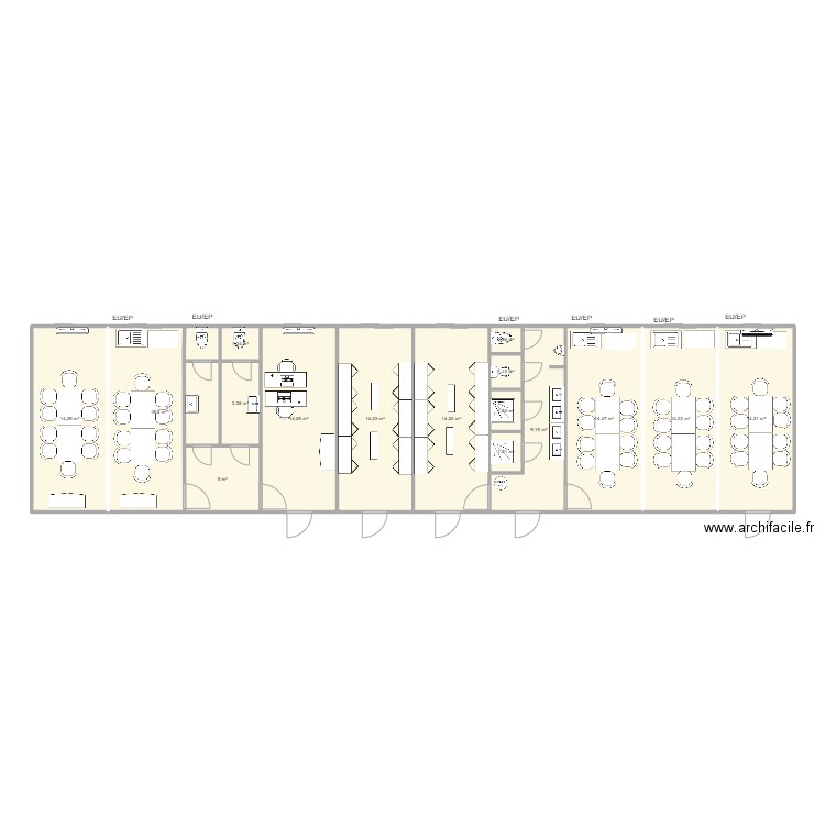 COLLIERS CHANTIER TOTAL ENERGIES SOLAIZE. Plan de 16 pièces et 142 m2