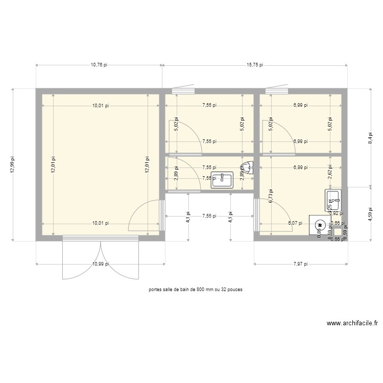 Dupaquet Centre Loisir nov. 2024.copie. Plan de 6 pièces et 24 m2