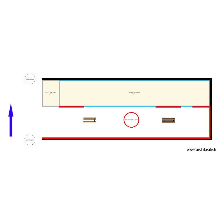 PLAN PLAYGROUND. Plan de 3 pièces et 62 m2