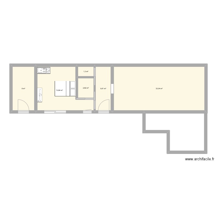 KAZ1 2. Plan de 6 pièces et 66 m2