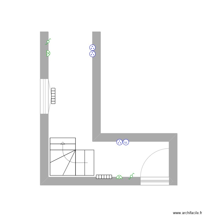 Plan électrique studio 2. Plan de 0 pièce et 0 m2