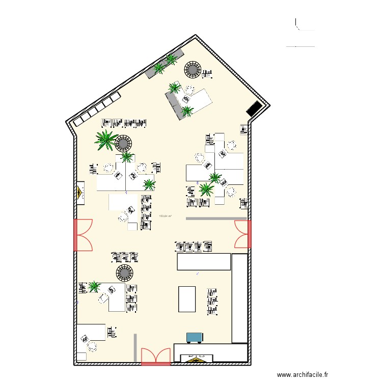 trac 3. Plan de 1 pièce et 154 m2